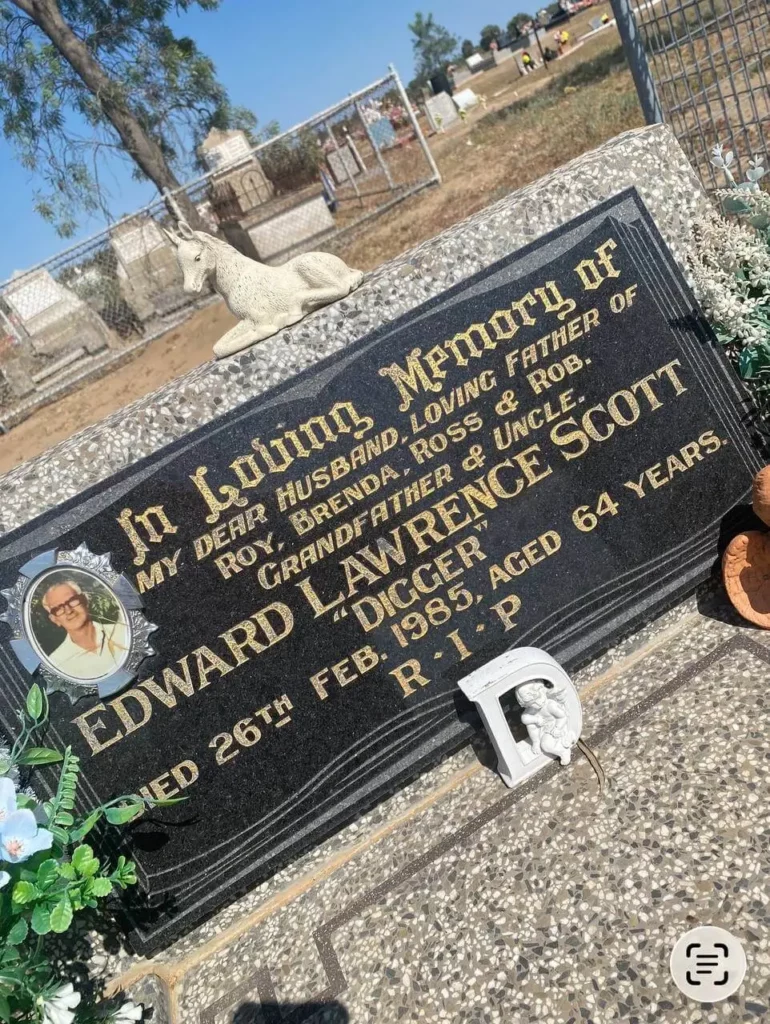 Tomb Stone of Private Edward "Digger: Scott